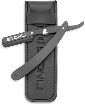 Cut Throat Razors - Matte Black Finish Straight Razor for Men