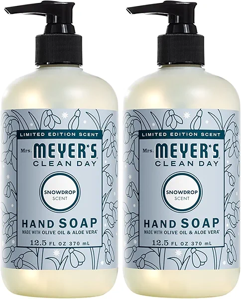 Mrs. MEYER'S CLEAN DAY Liquid Hand Soap, Snow Drop (12.5 Fl Oz (Pack of 2))