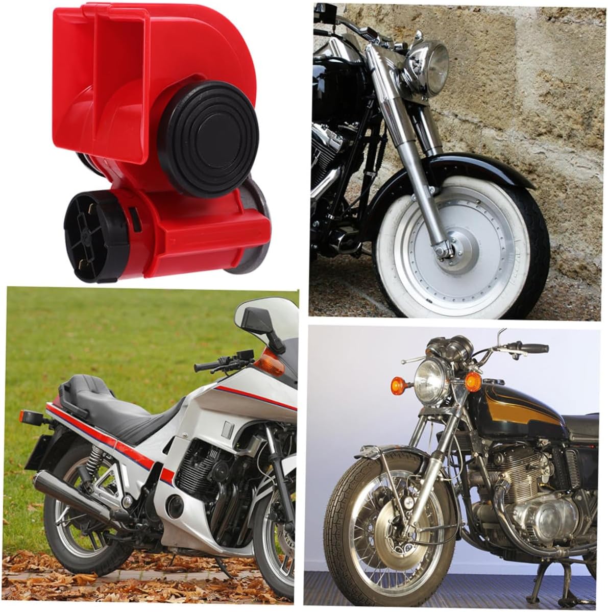 12v Red Air Horn Snail Compressor for Trucks and Cars Loud Train Horn Replacement Part for Trucks Motorcycles and Boats