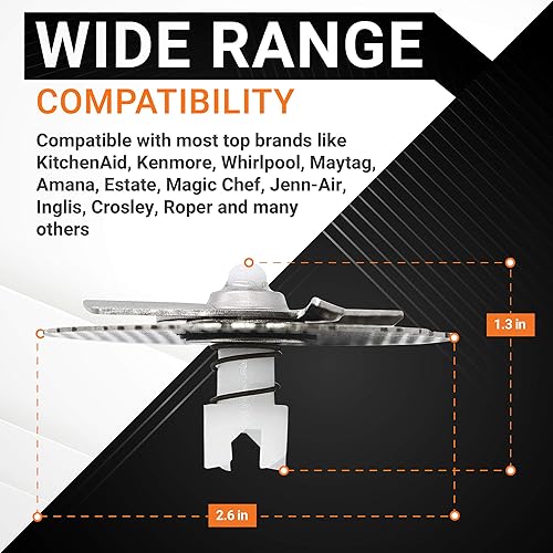 Miniatura 2 de BlueStars W10083957V - Cuchilla de acero inoxidable para lavavajillas, compatible con lavavajillas KitchenAid Whirlpool Kenmore - Reemplaza 8268383