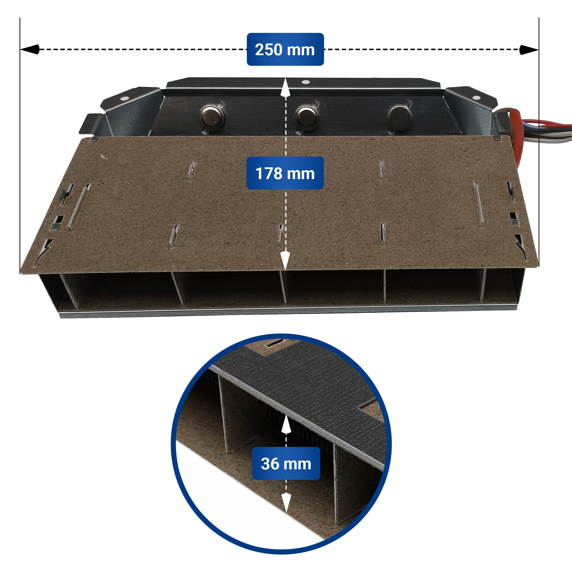VIOKS Élément chauffant 1600 + 900 W de rechange pour sèche-linge VESTEL