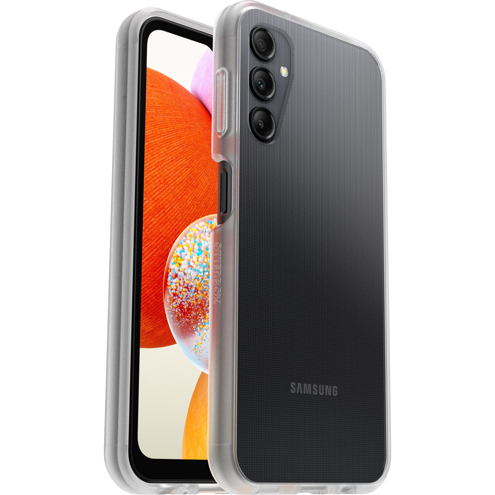 OtterBox Sleek Series Case for Samsung Galaxy A14, Shockproof, Drop proof, Ultra-Slim, Protective Thin Case, Tested to Military Standard, Clear, No Retail Packaging
