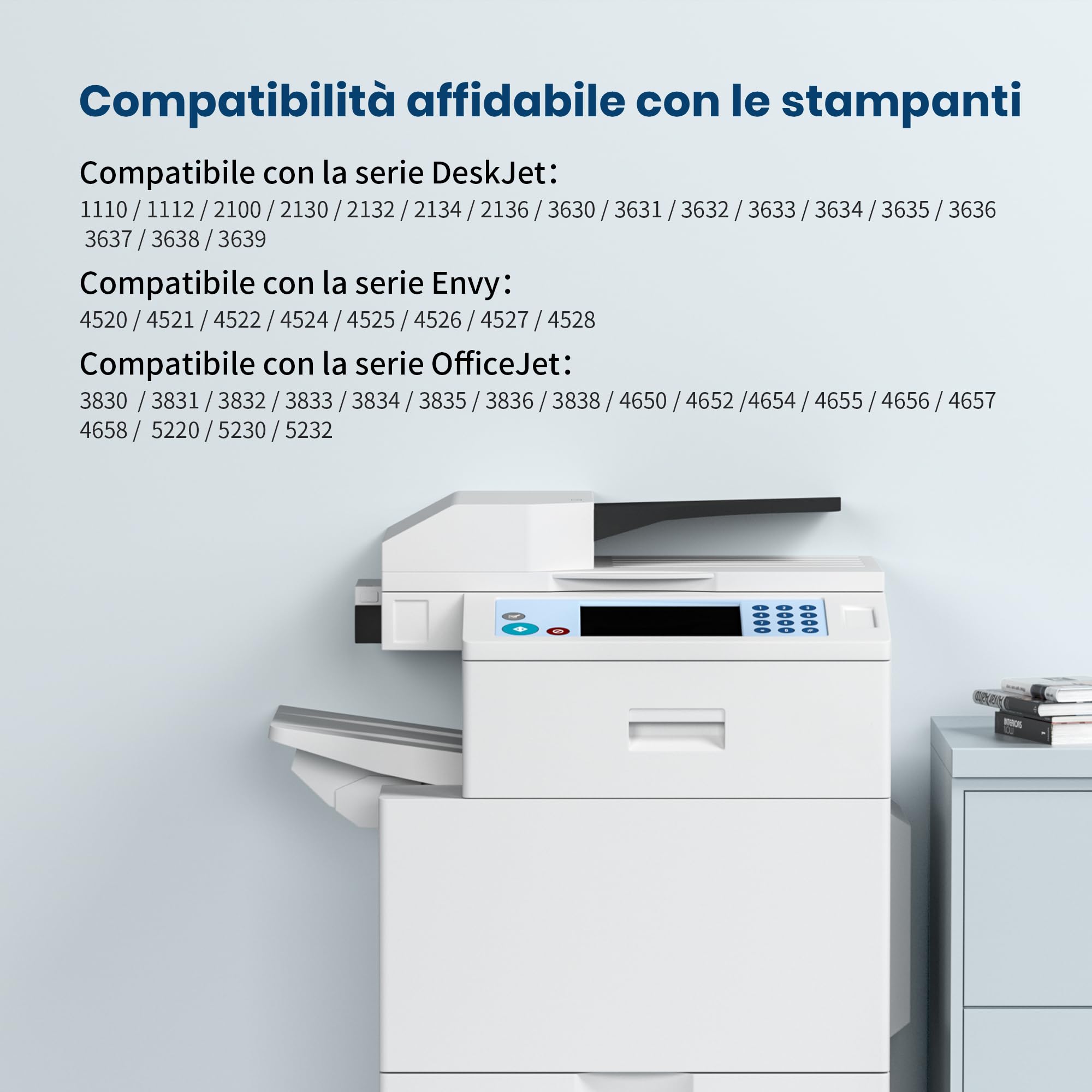 302 XL Nero Sostituzione per Cartuccia HP 302 XL Nero per Envy 4525 4527 Officejet 3833 3830 3835 3834 4650 3831 5232 5230 4652 5220 Deskjet 3630 2130 1110 3634 3639 per Envy 4522 Stampante (1 Nero)