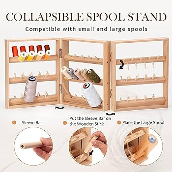 Amazon | スプール糸ホルダー、ミシン糸ラック | 折りたたみ式刺繍糸