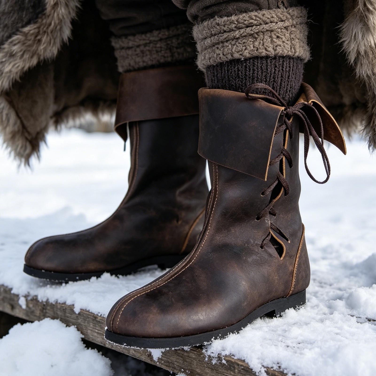 Modne męskie buty sznurowane z okrągłą końcówką, kształt średniej cholewki, płaska podeszwa, luźne, krótkie buty na spacery, na co dzień