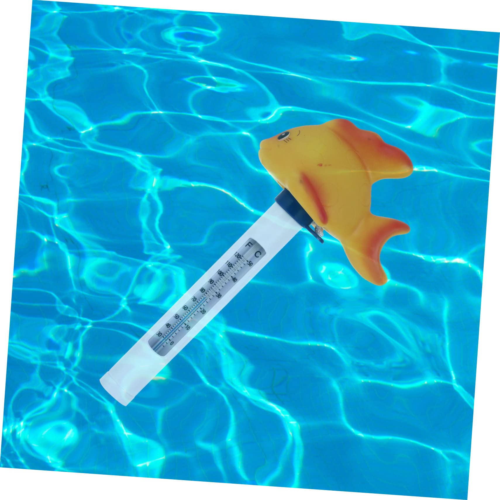 BESPORTBLE 3 Pièces Thermomètre jouet de bain étang jouets d'animaux jouets d'extérieur jouet d'extérieur avec échelle poisson rouge flotteur en plastique bassin piscine
