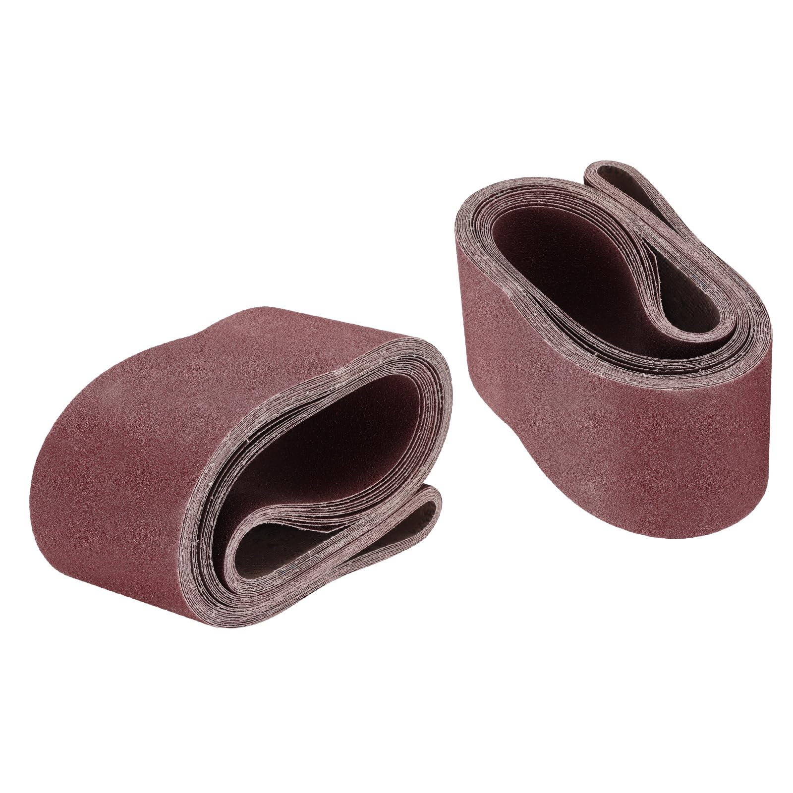 QUARKZMAN 10pcs 6" x 89" Bandas De Lija 60 Granos Óxido De Aluminio Papel De Lija Para Lijadora Bandas De Lijado Para Pulido Y Molienda De Metal Y Madera, Color Marrón Rojizo