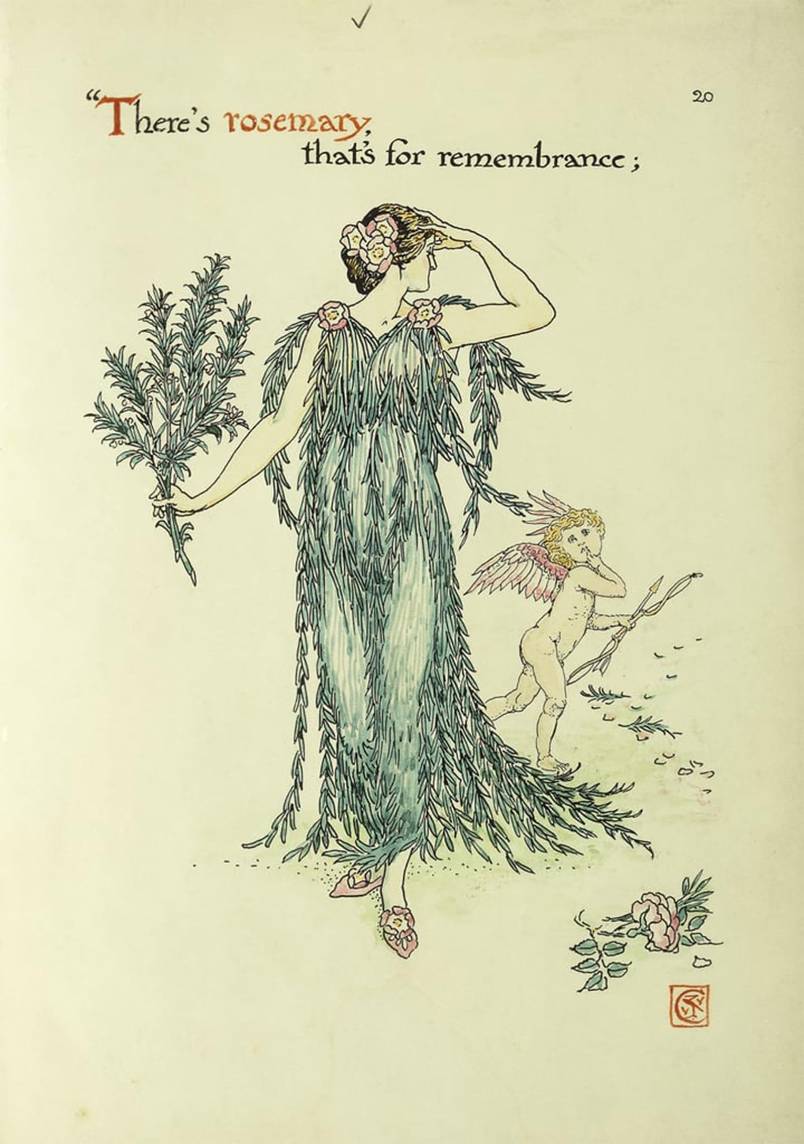 POSTERIIk Famous Animal Posters Vintage Picture Flowers From Shakespeare by Walter Crane Modern Wall Decor for Home Decor 60x90cm