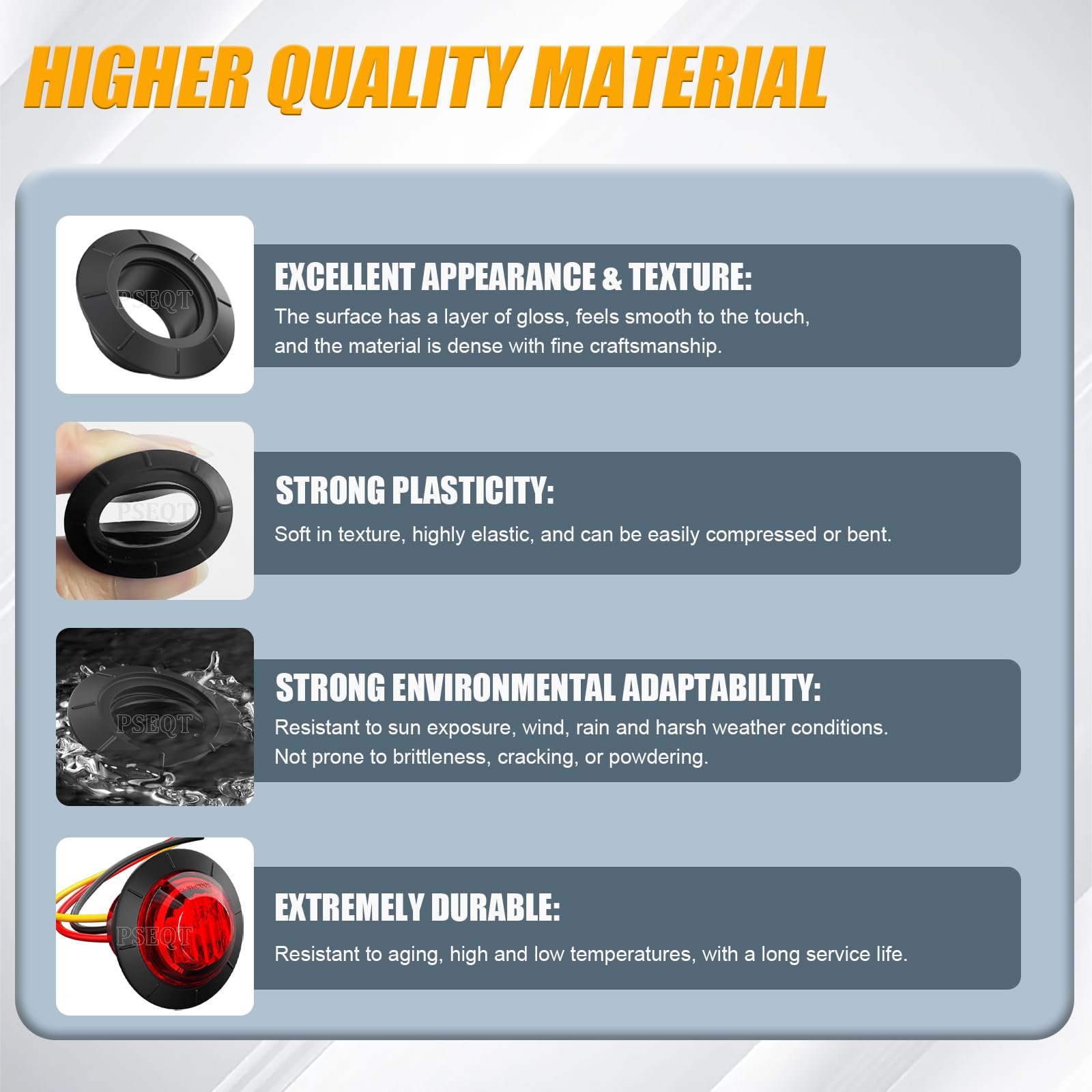 LED Grommets - Waterproof Rubber Seals for Lights -5