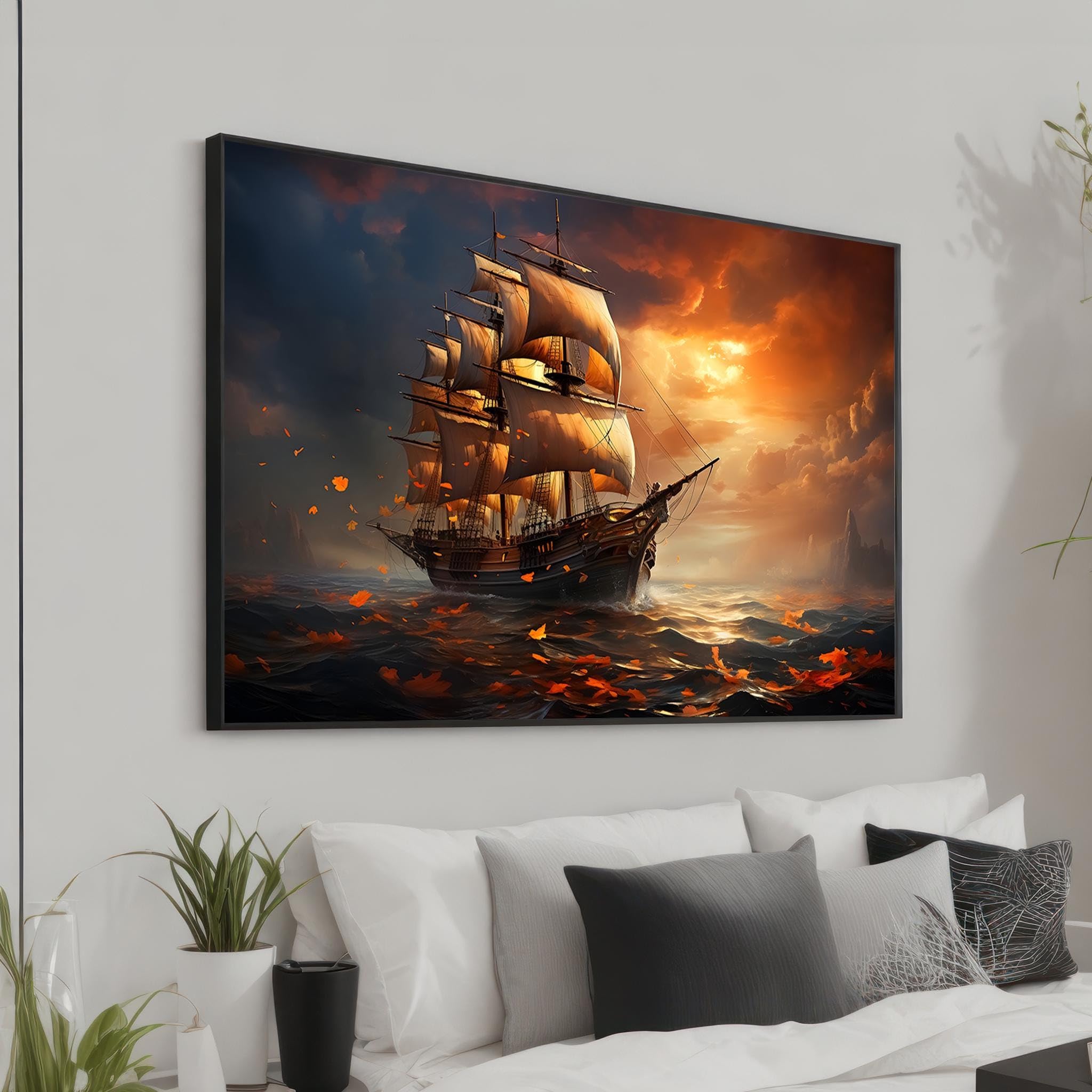 Tableau sur toile grand format de peinture nautique XINBAO impression artistique - 8