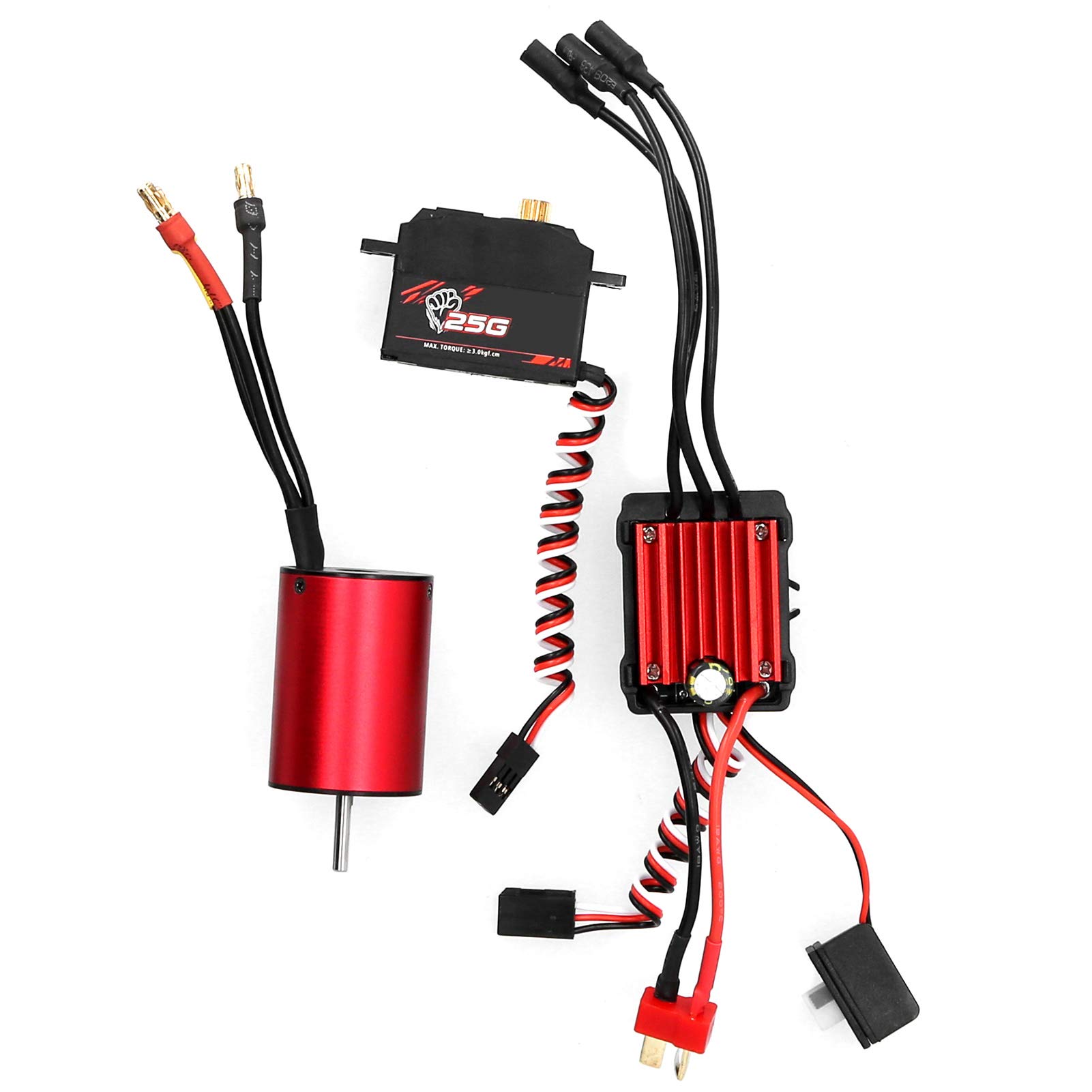 2838 Motor sin Escobillas de 3600kV 35A ESC 25G Metal Gear Servo RC Piezas para 1: 14 1:12 Coche sin Cepillo
