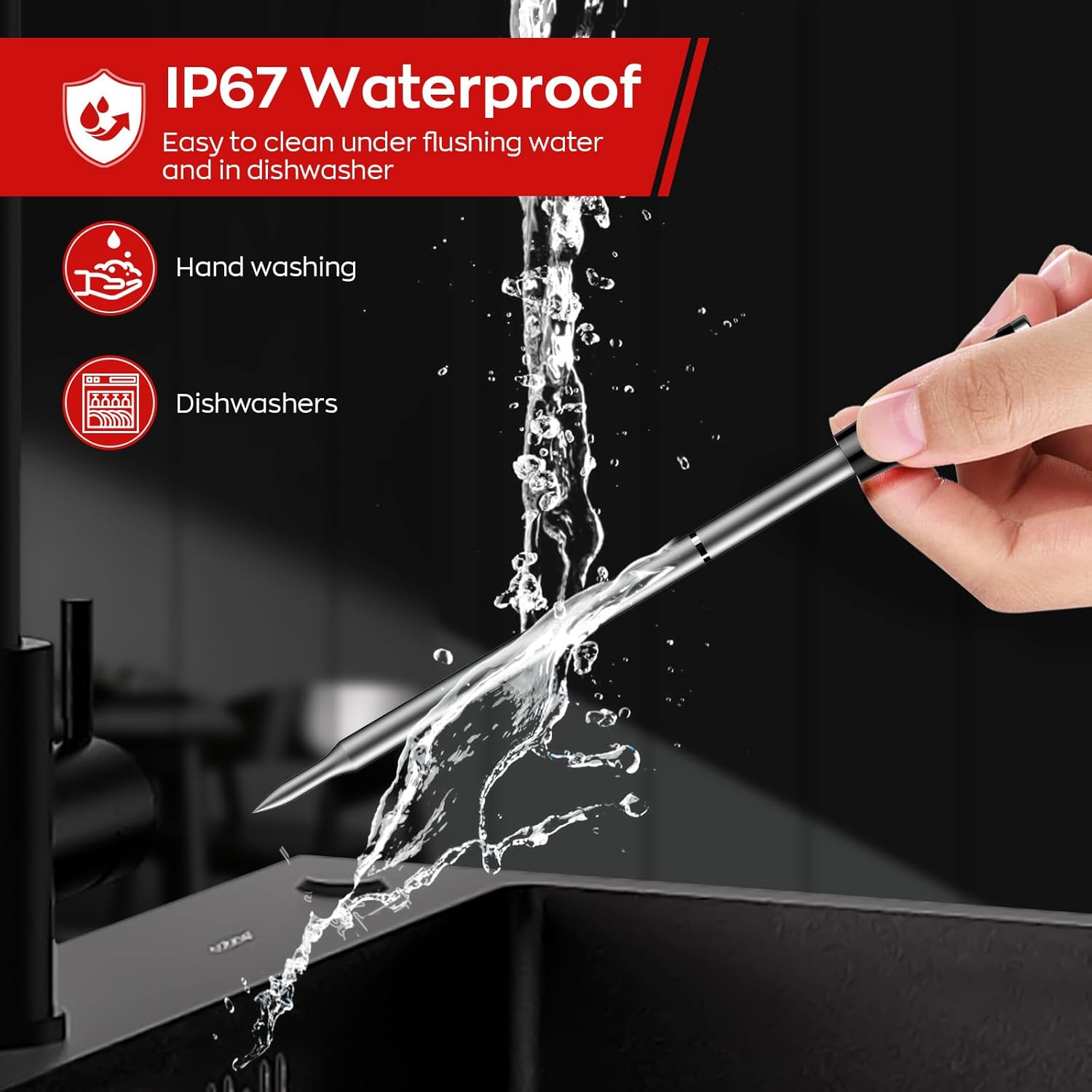 Smart Wireless Meat Thermometer with Dual Probes, Bluetooth & WiFi Combo, High Precision & Fast Response for BBQ, Grill, Smoker, Oven, Air Fryer