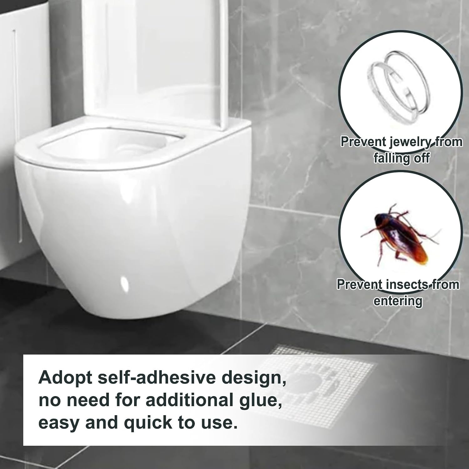 Adhesive Window Screen Mesh Roll Disposable Bathroom Shower Floor Drain Net Sticker Repair Tape with Shovel Window Screen Repair Roll
