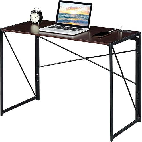 Miniatura 4 de Convenience Concepts Xtra Escritorio plegable con estación de carga negronegro