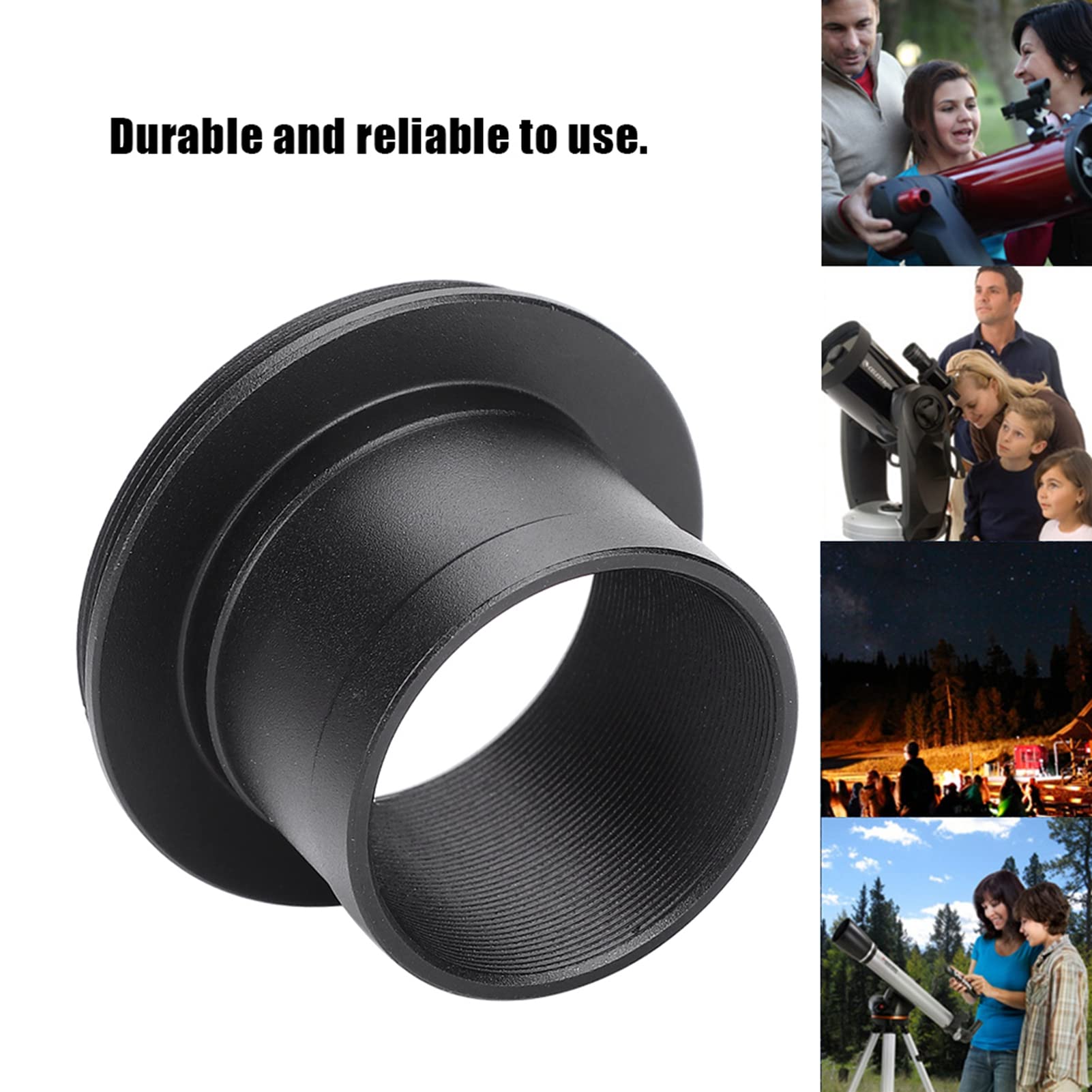 1.25inch Eyepiece Adapter, T2/M42 Adapter Ring Binoculars Accessories Eye Cup Plug in M42 Threaded T Adapter for Telescope