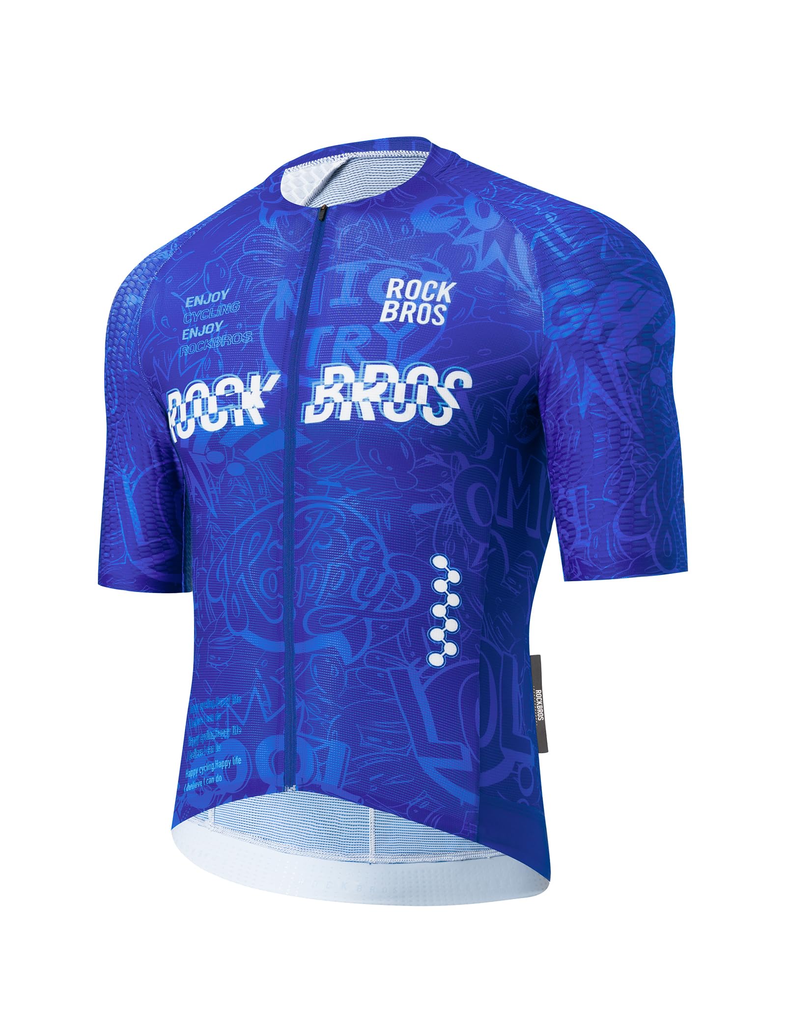 ROCKBROS Radtrikot Kurzarm Herren, Atmungsaktiv Fahrradtrikot | Schnell Trocknend Leichtes Elastisches Cycling Jersey mit 3 Taschen für Sommer Rennrad MTB Outdoor