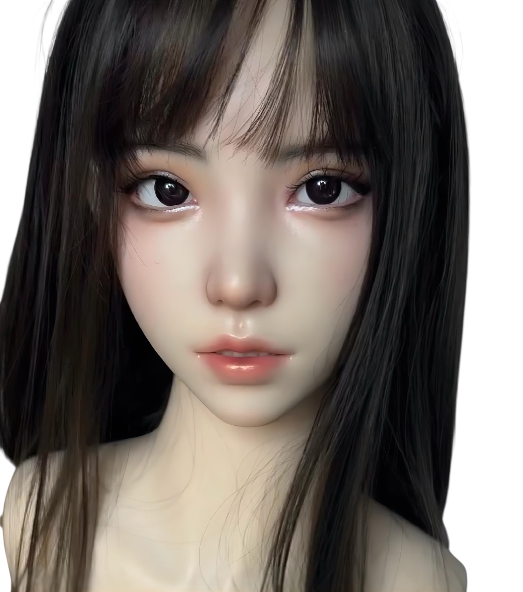 Amazon.co.jp: 1/1 ドールヘッド 女性 等身大 リアルモデル M16ボルト 