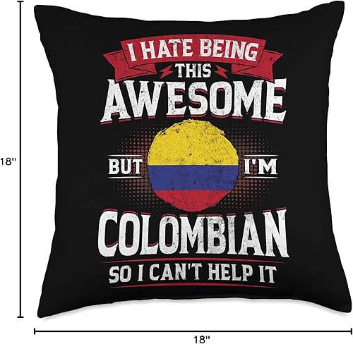 Miniatura 4 de 99 Gifts Colombian Fan T-Shirts & Jersey Colombia Being Awesome Colombians - Almohada para hombre y mujer, 18 x 18 pulgadas, multicolor