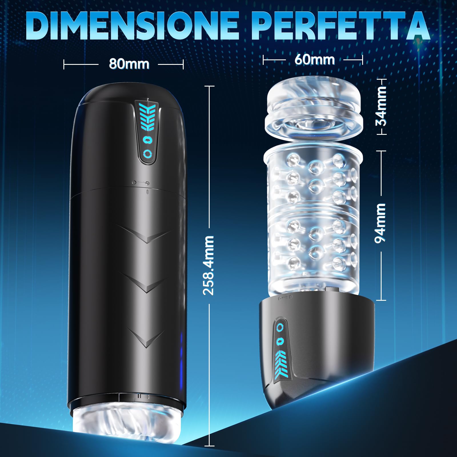 Masturvatore per Uomo Automatico Sex Toys, Masturbatore Uomo Sexytoysys con 7 Modalità di Aspirazione e 7 Modalità di Rotazione, Vagina Finta Masturbtore per Pene Toys Sessuali per Uomini Sex Toy