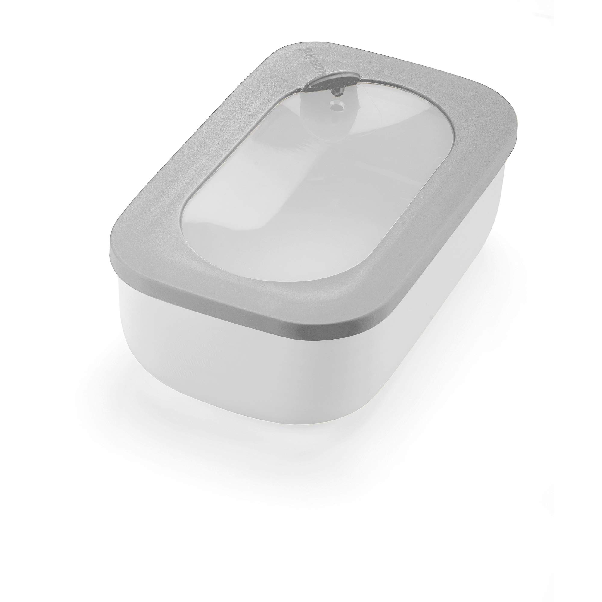 Guzzini - Kitchen Active Design, hermetyczny, prostokątny pojemnik, nadaje się do lodówki/zamrażarki/kuchenki mikrofalowej - ciemnoszary, 20 x 12 x 7 cm | 900 cc - 171000177