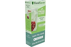 Durable 1-Gallon FoodSaver Vacuum Sealer Bags: Commercial Grade, Reusable, 10 Count