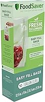 Vista 11 de Bolsas de sellado al vacío precortadas de cuarto de galón FoodSaver, bolsas de almacenamiento al vacío de fácil uso, bolsas de almacenamiento