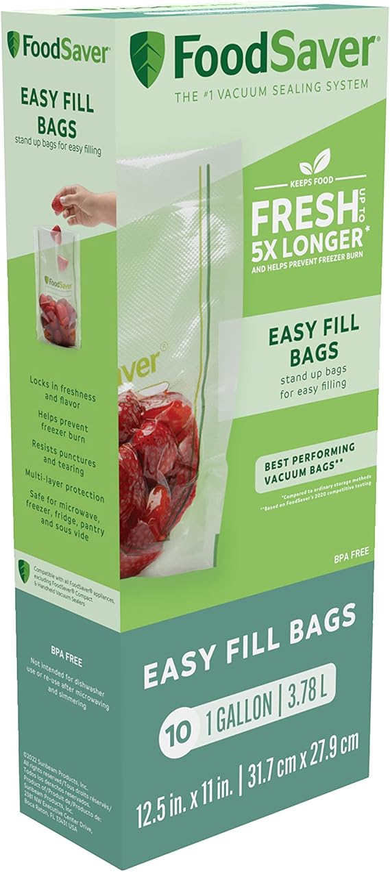 FoodSaver Easy Fill 1Gallon Vacuum Sealer Bags