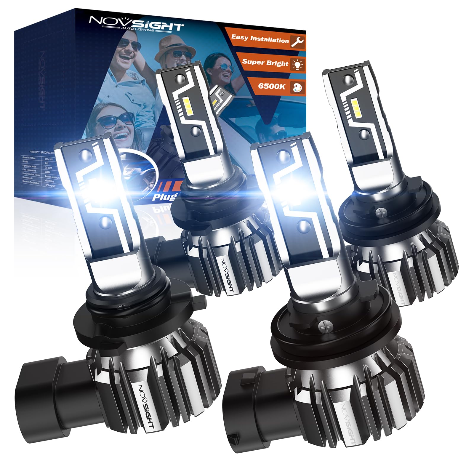 NOVSIGHTボンネットライト NOVSIGHT】HALO SERIES 3INCH LIGHT SYSTEM 48W (ノブサイト