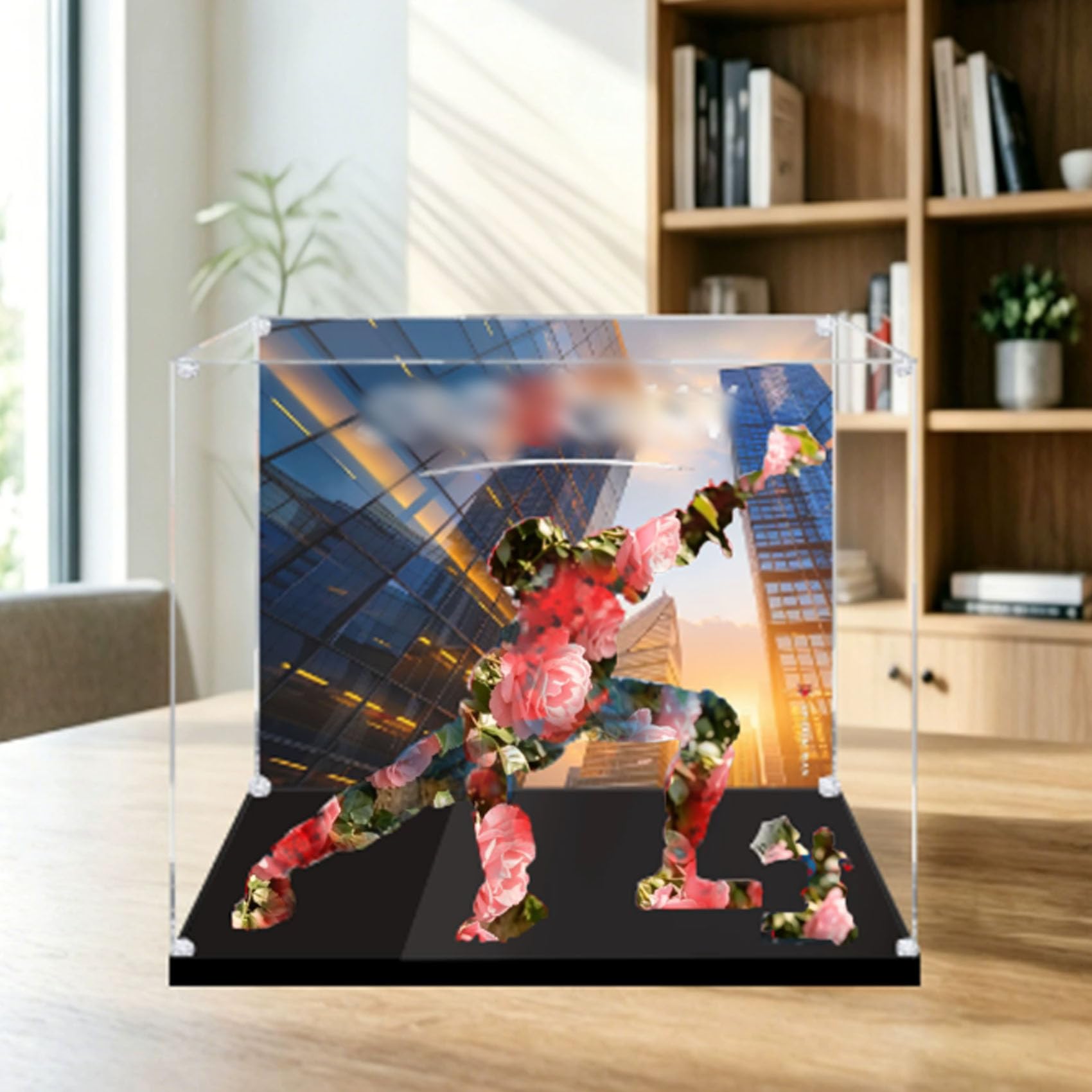 Acrylic Display Case for Le-go 76346 Model, Dustproof Display Box (display box only) (background 3mm)