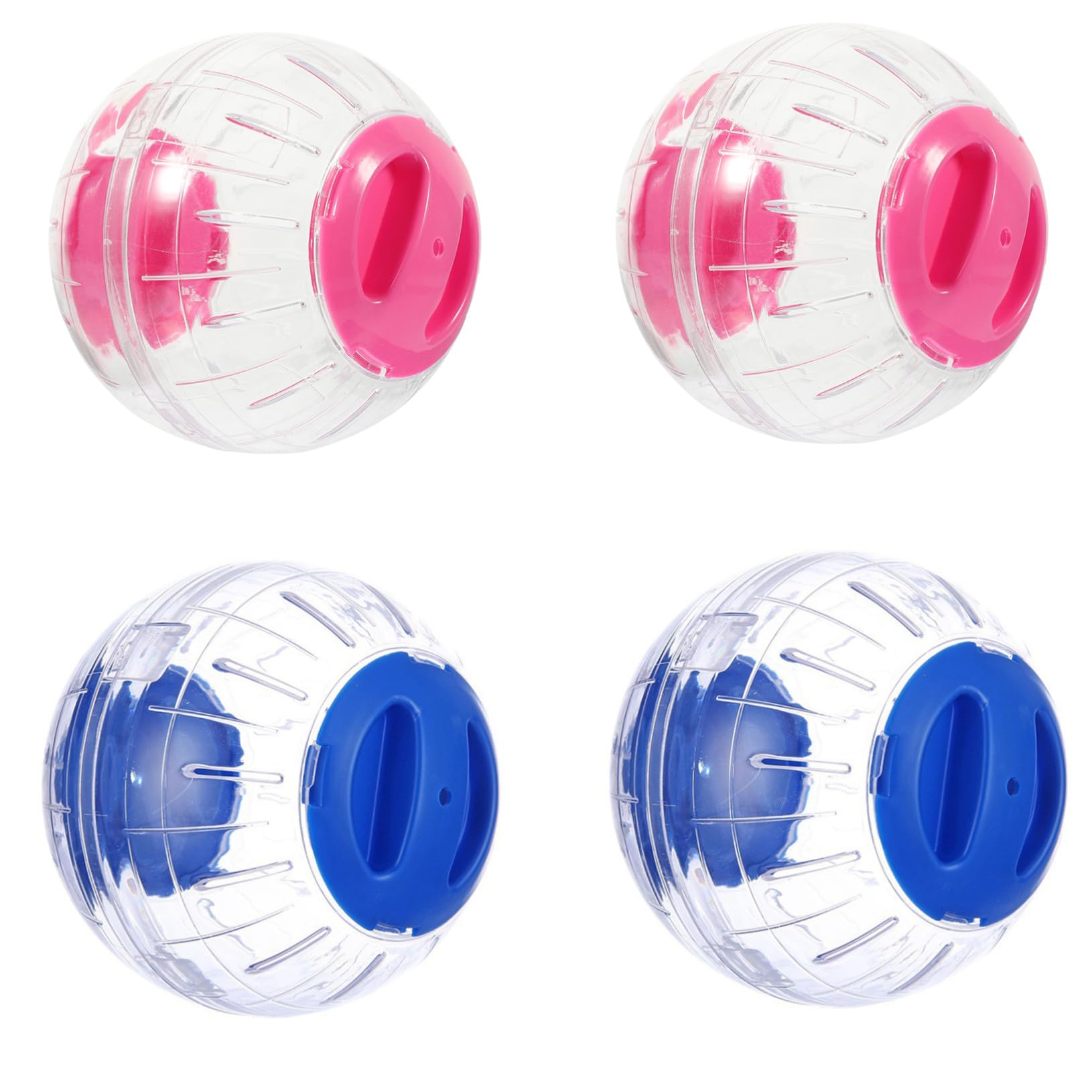 TOYANDONA 4 Piezas Pelotas de Ejercicio para Hámster Transparente y Silencioso Ruedas para Roedores y Animales Pequeños Accesorios Portátiles para Jaulas Fácil de Transportar y Supervisar