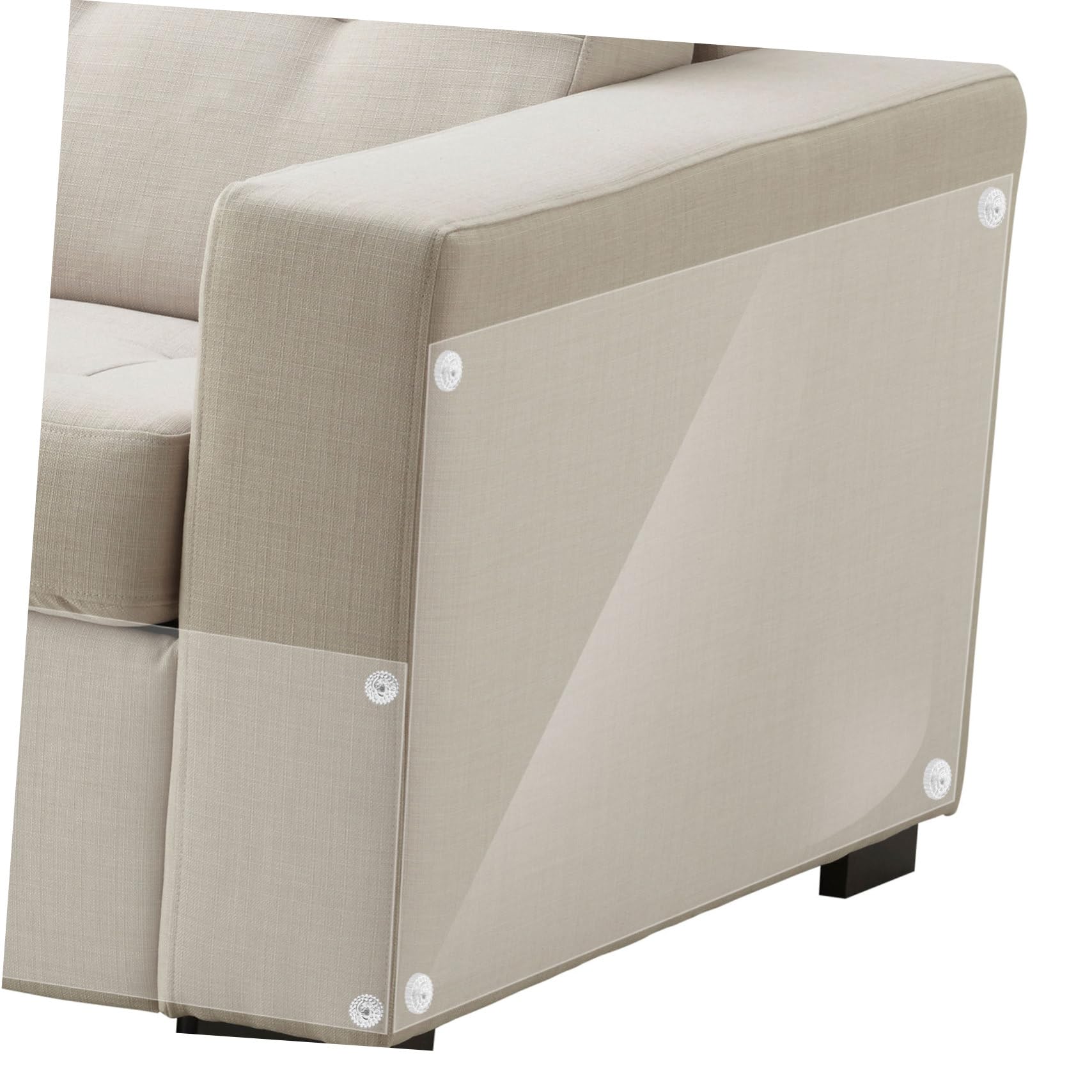 15piezas Pegatina Antiarañazos Transparente para Sofá Protector De Muebles para Gatos Protectores con Alfileres Disuasorio De Arañazos para Muebles De Sala De Estar
