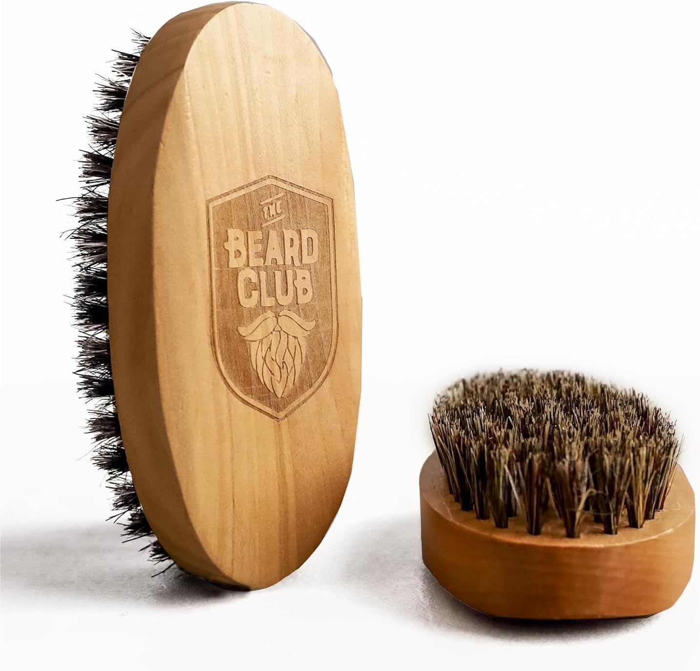 Beard Club メンズ イノシシ毛ブラシ - スタイリング、飼いならし、健康的なひげの成長のためのバーチウッドグルーミングツール