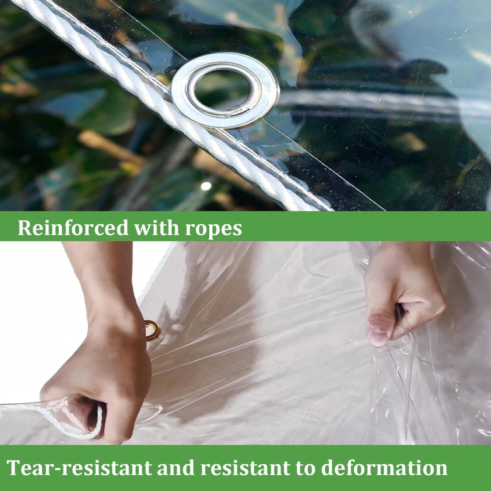Lona Transparente De PVC Resistente para Exteriores