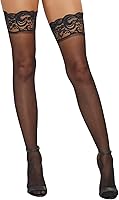 Dreamgirl Women's Sheer Thigh-High Stockings