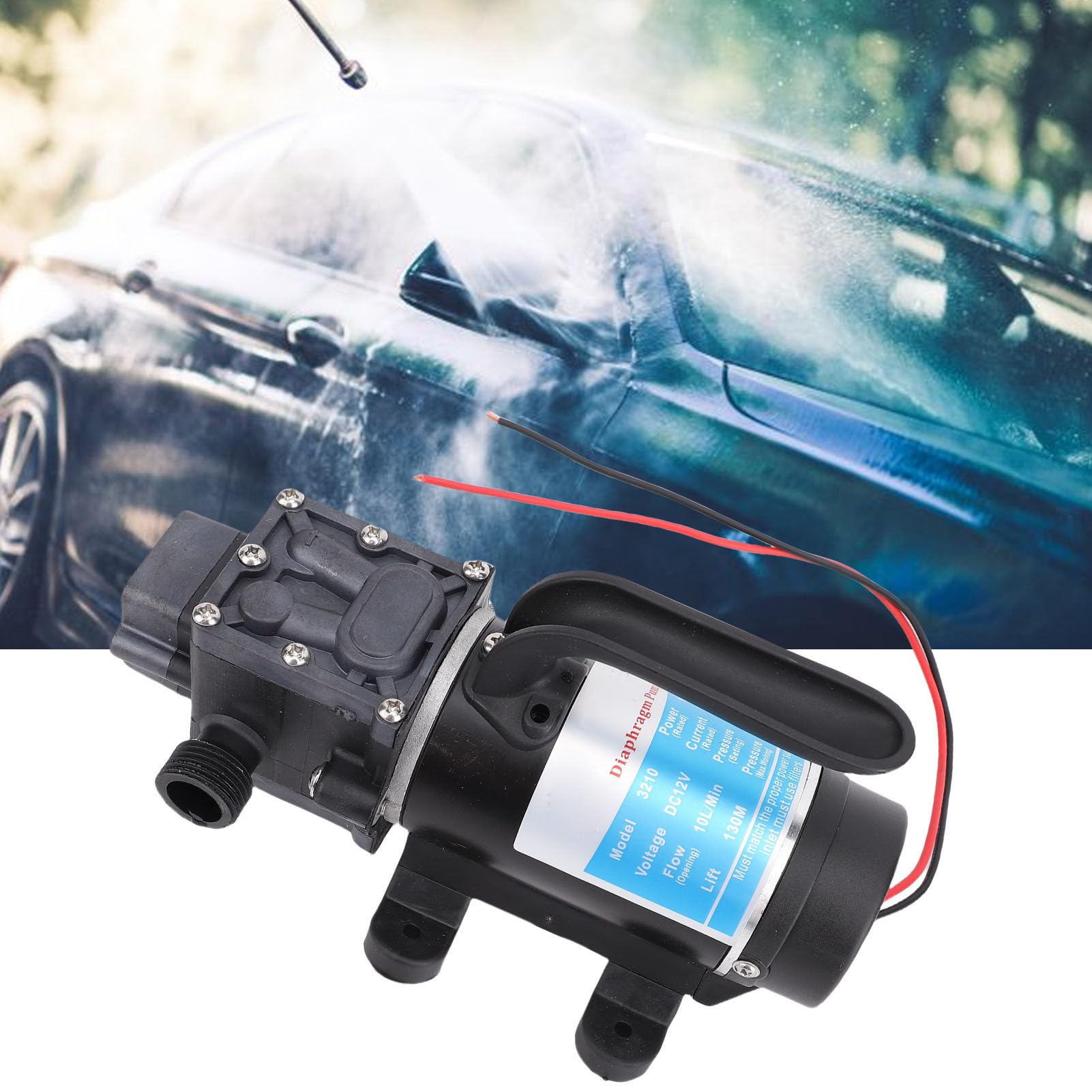 aqxreight Elektryczna Pompa Membranowa G1/2 130m 120W Samozasysająca Pompa Ciśnieniowa do Pojazdów Kempingowych Zalewająca erozję, Która Jest pompą RV Elektryczna Membranowa Samozasysająca