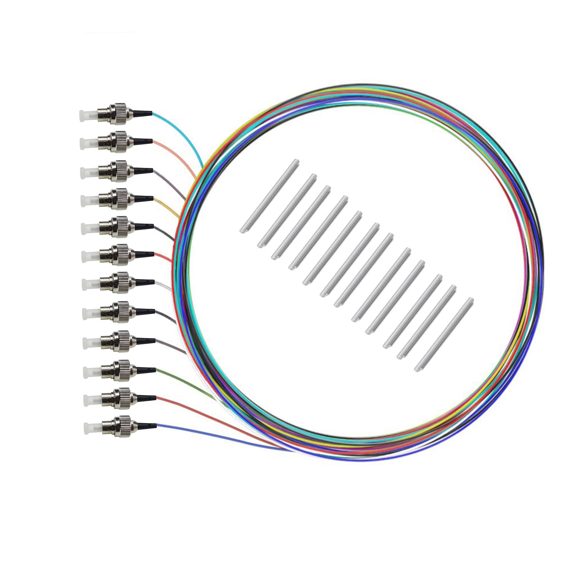 その他 Fai Amazon.com: 5er Link Technology 12 Strand Multi-Mode FC OM1 Fiber