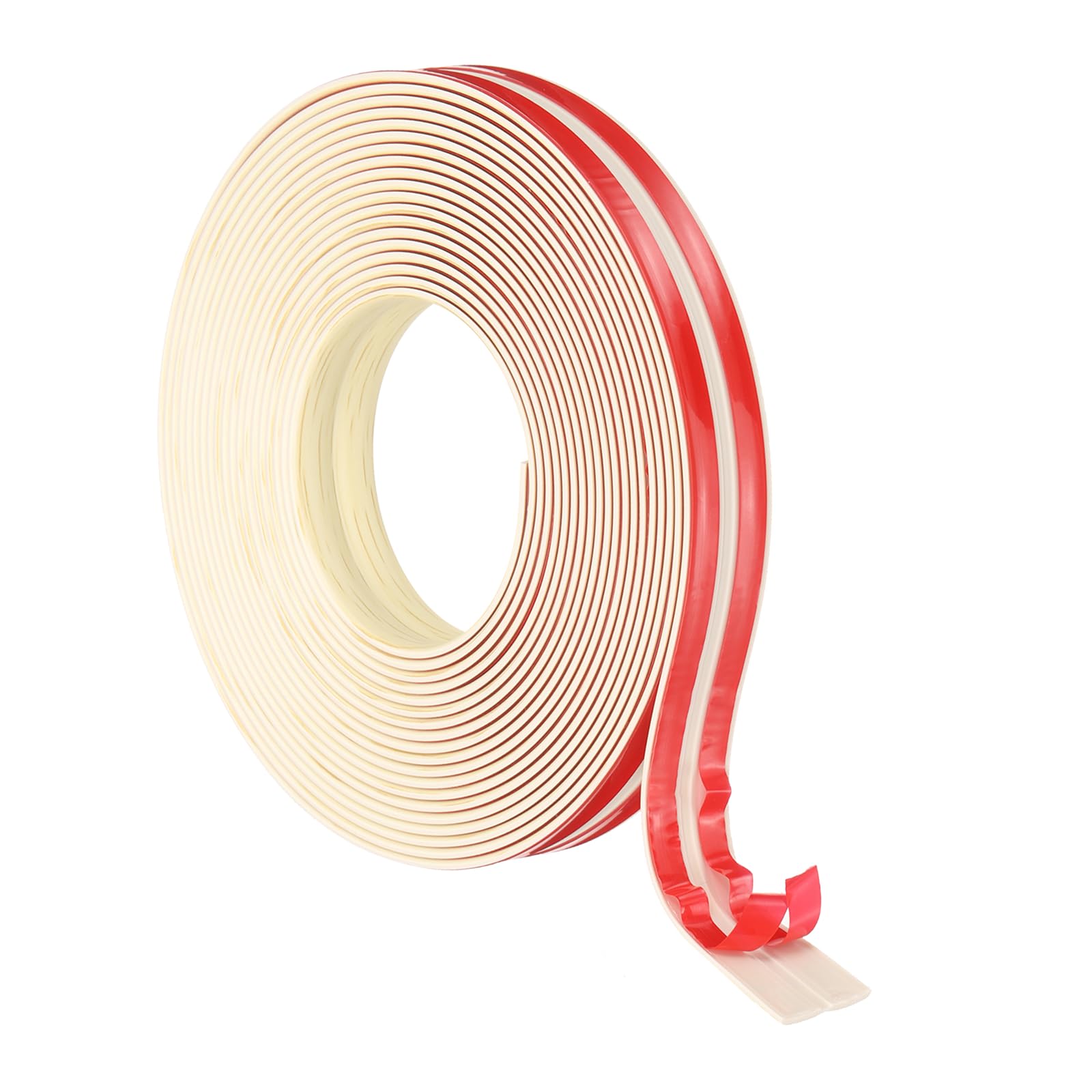 PATIKIL 2cm x 6m Wall Corner Protector, Self Adhesive Wall Corner Guard Edge Protector Flexible Peel and Stick Molding Trim for Ceiling Countertop, Beige Wood Grain
