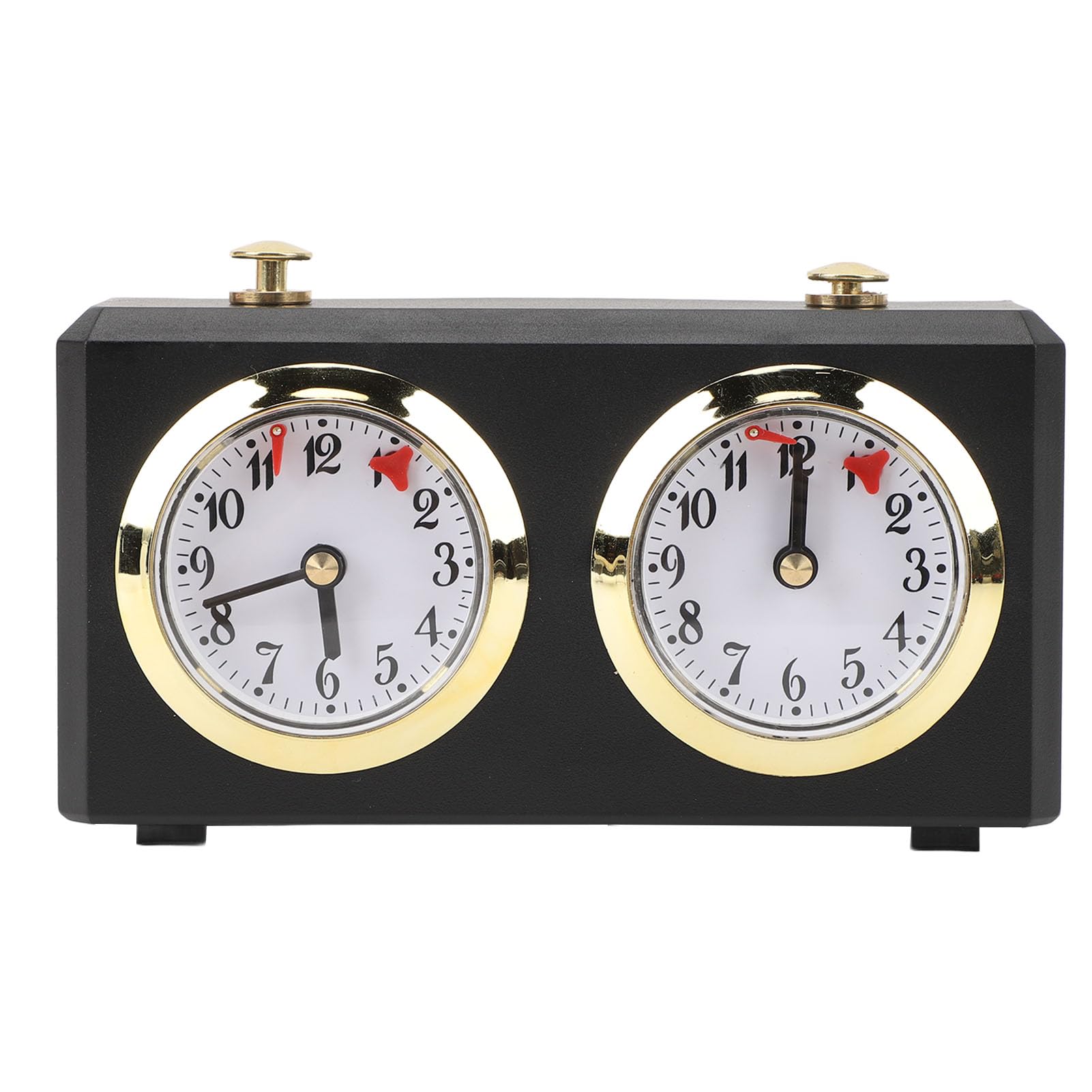 Chess Clock, Chess Timer Count Up Count Down Timer Wind Up Mechanical Chess Clock with Large Easy to Read Dials Analog Timer for Board Game International Chess, No Battery Needed