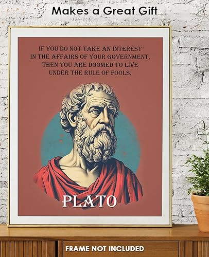 Miniatura 3 de Buzz Unplugged Inspirational Wall Art Poster The Affairs of Your Government, Plato 8x10 Motivational Wall Art & Positive Affirmations Decor for