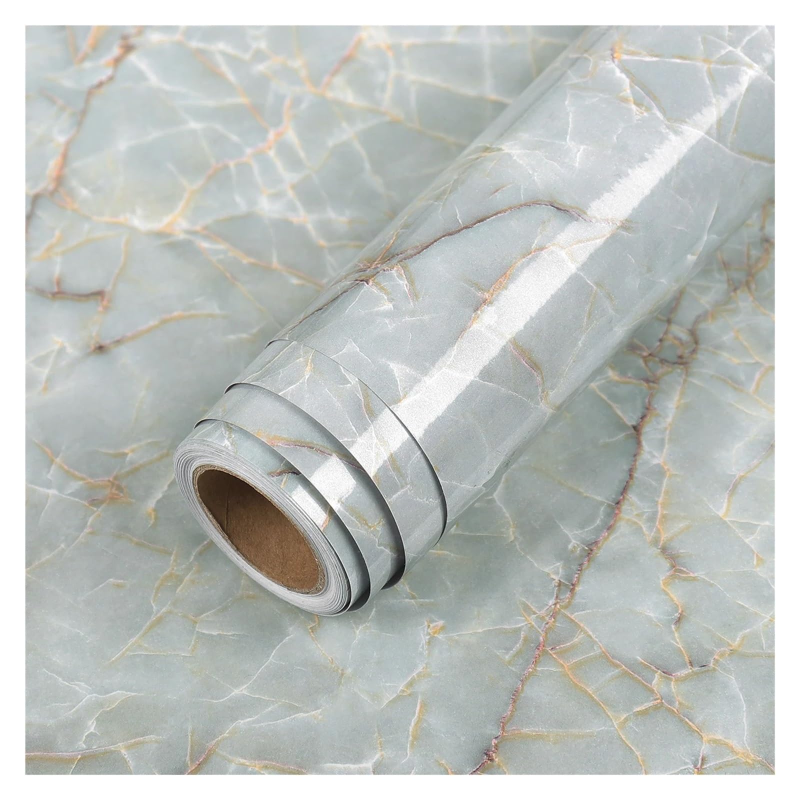 Aywtiun C0lor 10 Oil Proof Waterproof Contact Paper 60Cm Kitchen Oil Sticker Self-Adhesive Marble Pattern Waterproof Cabinet Stove Countertop Wallpaper For Kitchen Worktop Fridge Splashback(,1Mx60cm)