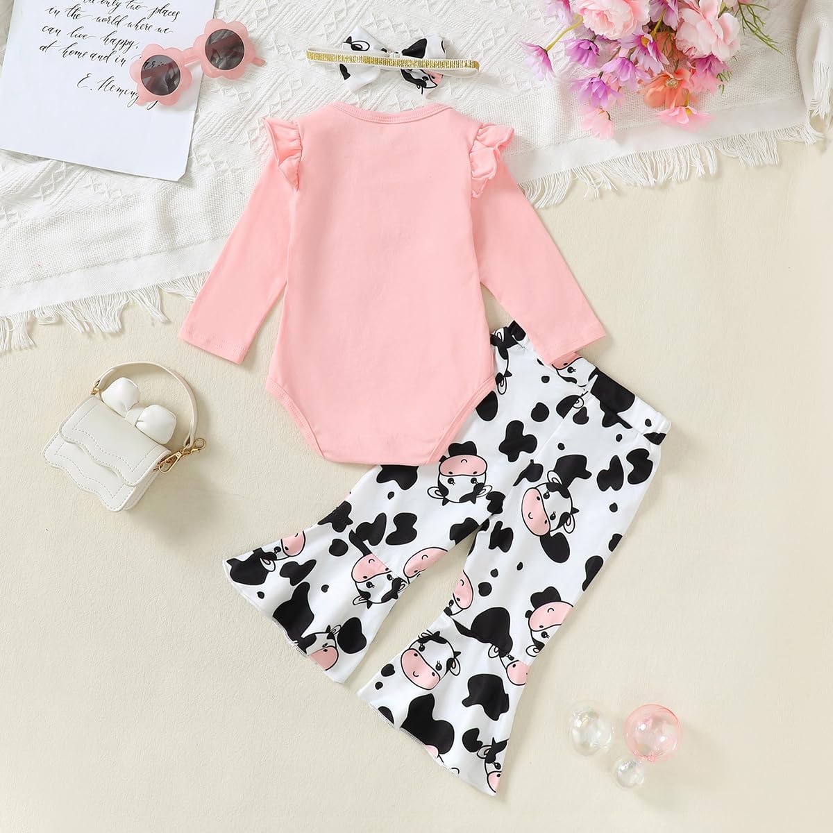 Baby Girl First Birthday Outfit - Holy Cow I'm One - Image 3