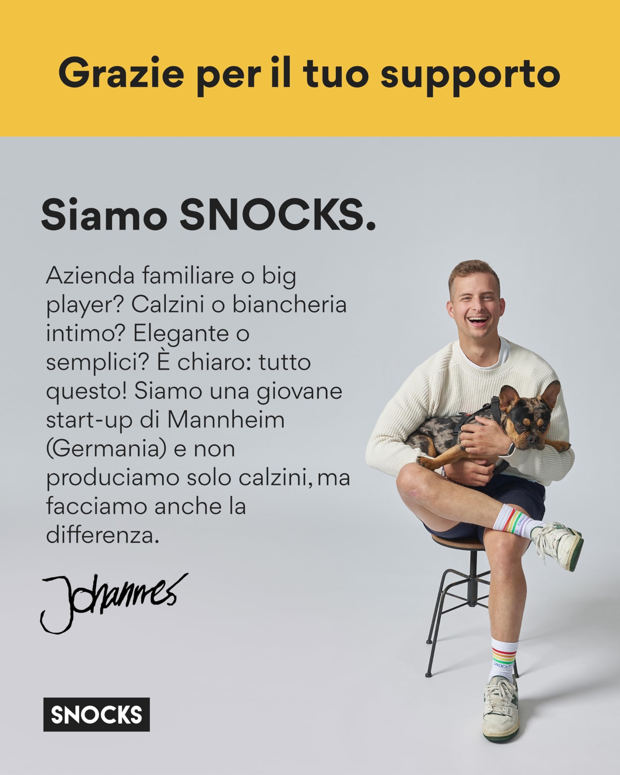 Snocks Pacco 6 Boxer Uomo Cotone Bio Elasticizzato - Mutande Uomo Senza Etichette Irritanti - Boxer Pack Taglia S-4XL