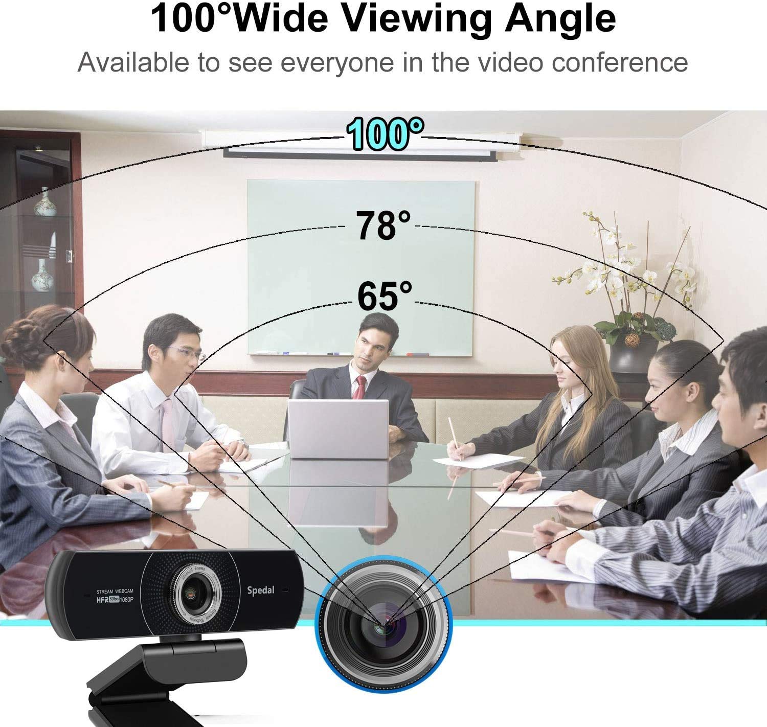 1080P 60fps Usb Streaming Webcam with Microphone for Computer Meeting Web Camera Windows Mac Linux