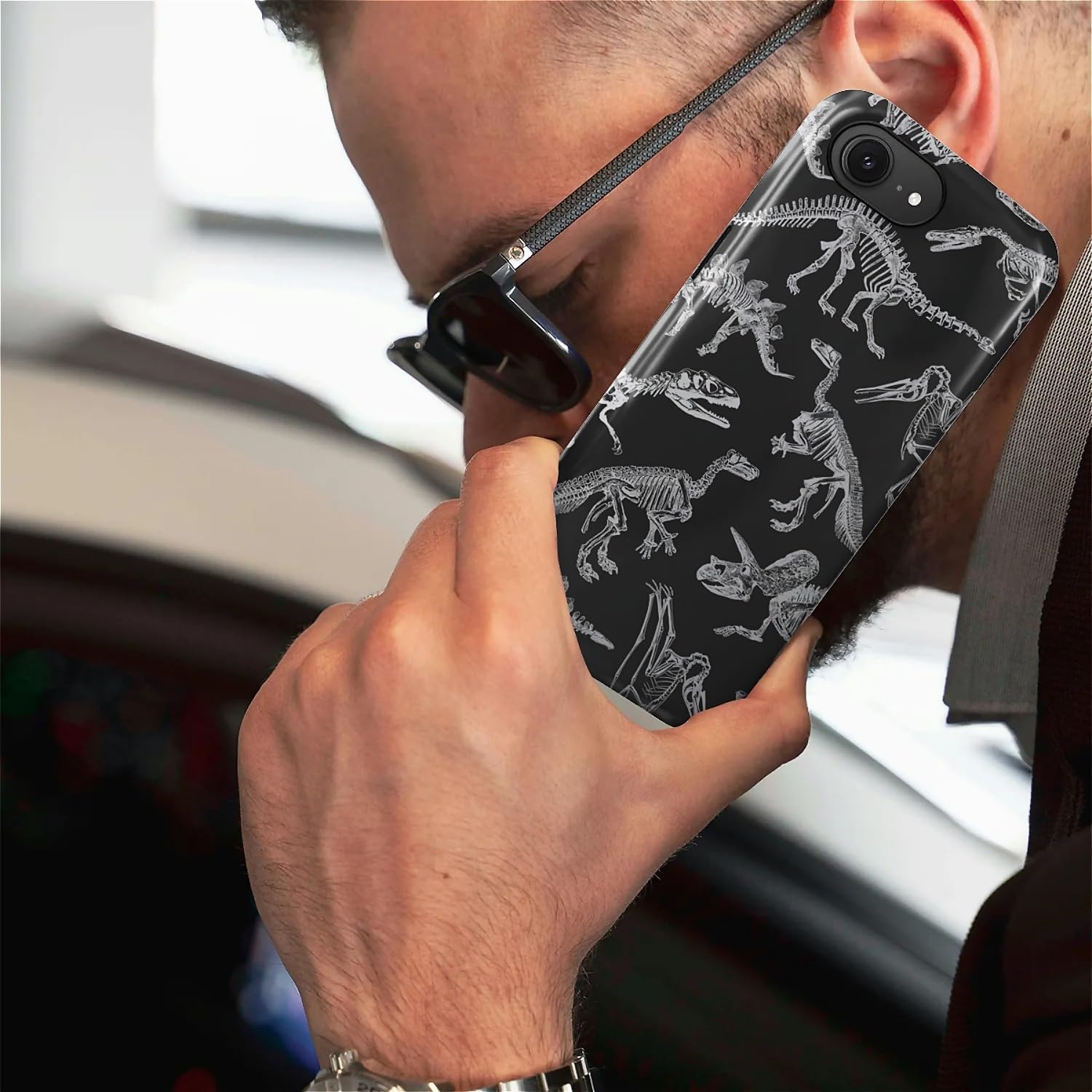 for iPhone 16e Case 2-in-1 Glossy All Inclusive Anti Fall Doublelayer Protection Soft TPU+PC Back Pattern Case Compatible with iPhone 16e 6.1inch for Boys Dinosaur Fossil - Image 7