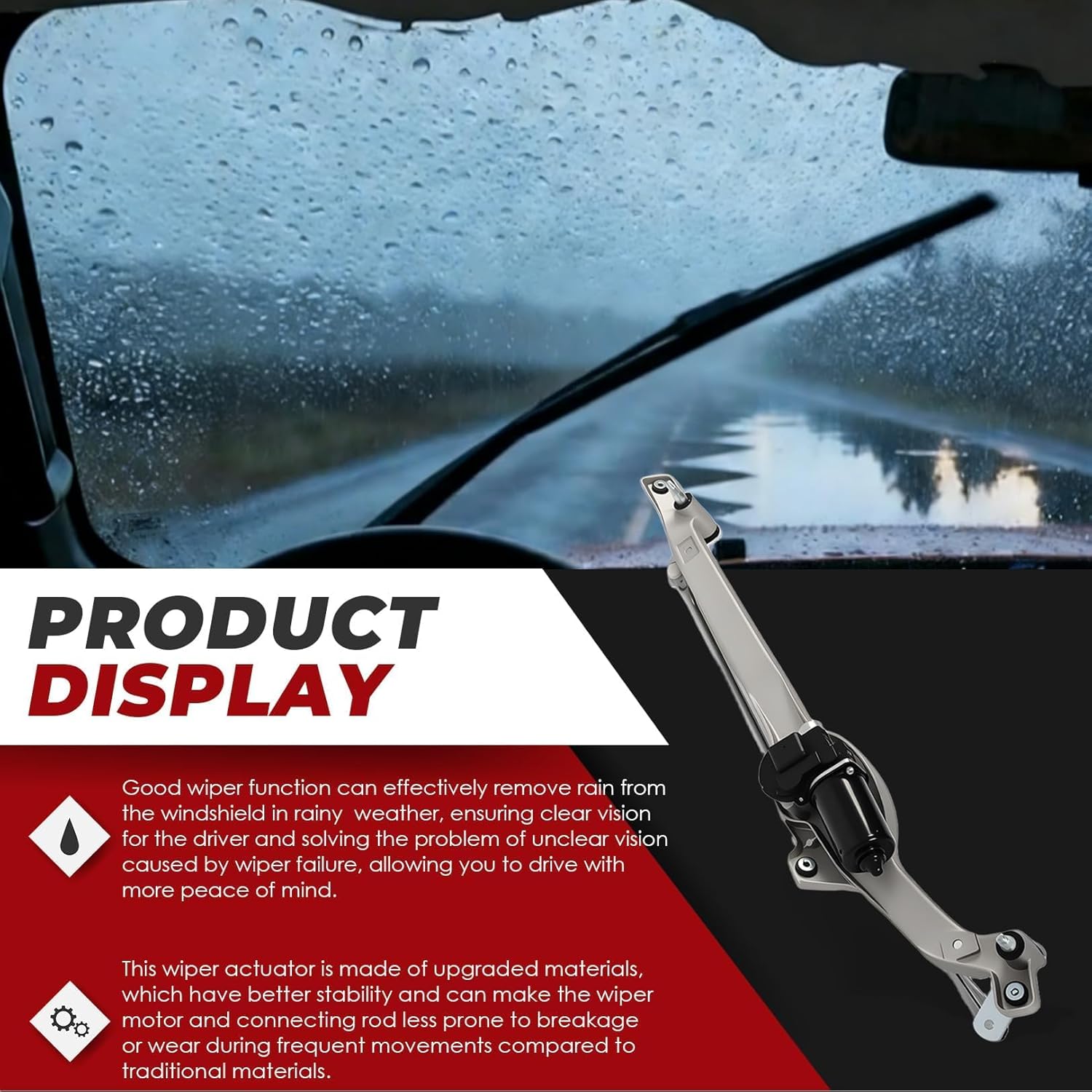 Nakkaa Windshield Wiper Motor Linkage Assembly Compatible with Expedition 150(F Series) 250(F Series) 1997-2003 Blackwood Navigator 1998-2003 602-309AS 1C2Z17566AA 1C3Z17508AA