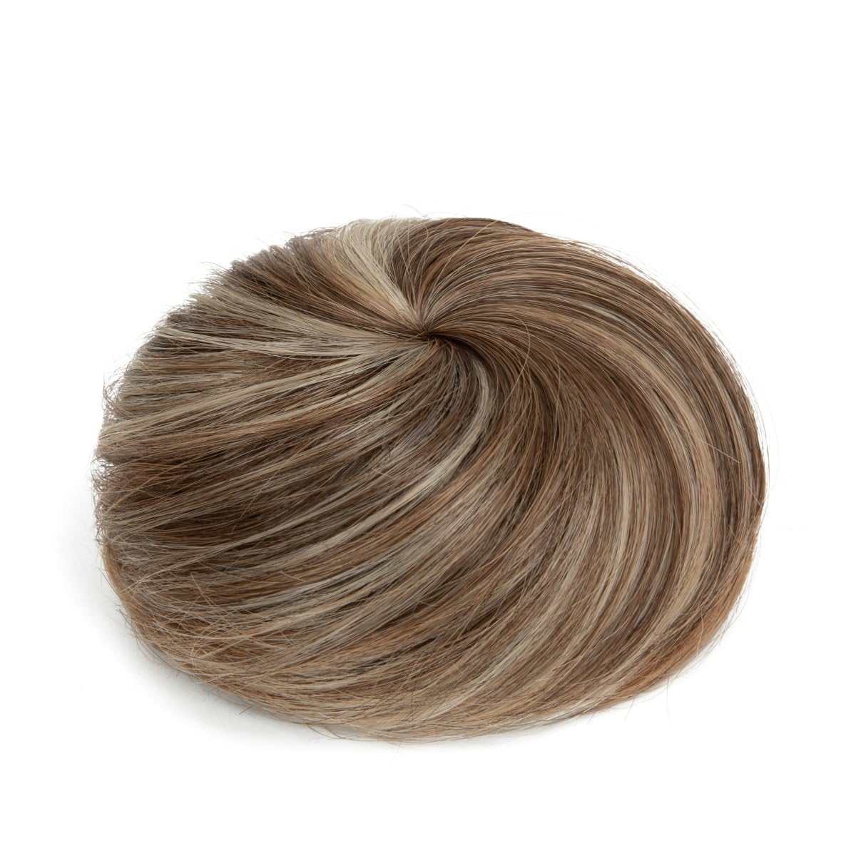 SARLA Hair Buns Extension Drawstring Updo Donut Chignon Straight Synthetic Round Fake Ballet Bun for Womens Lady Dark Sand - Image 2