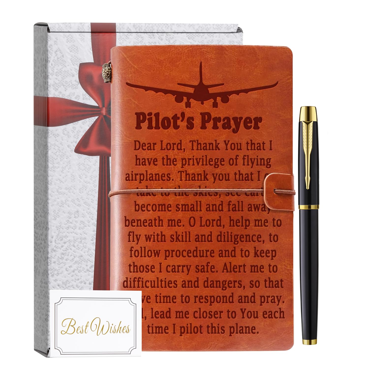 Pillot Gifts Prayer Journal Notebook Pilot Gifts for Men, Aviation Airplane Future Pilot Gift for Men New Pilot Aviation Gift for Graduation Birthday