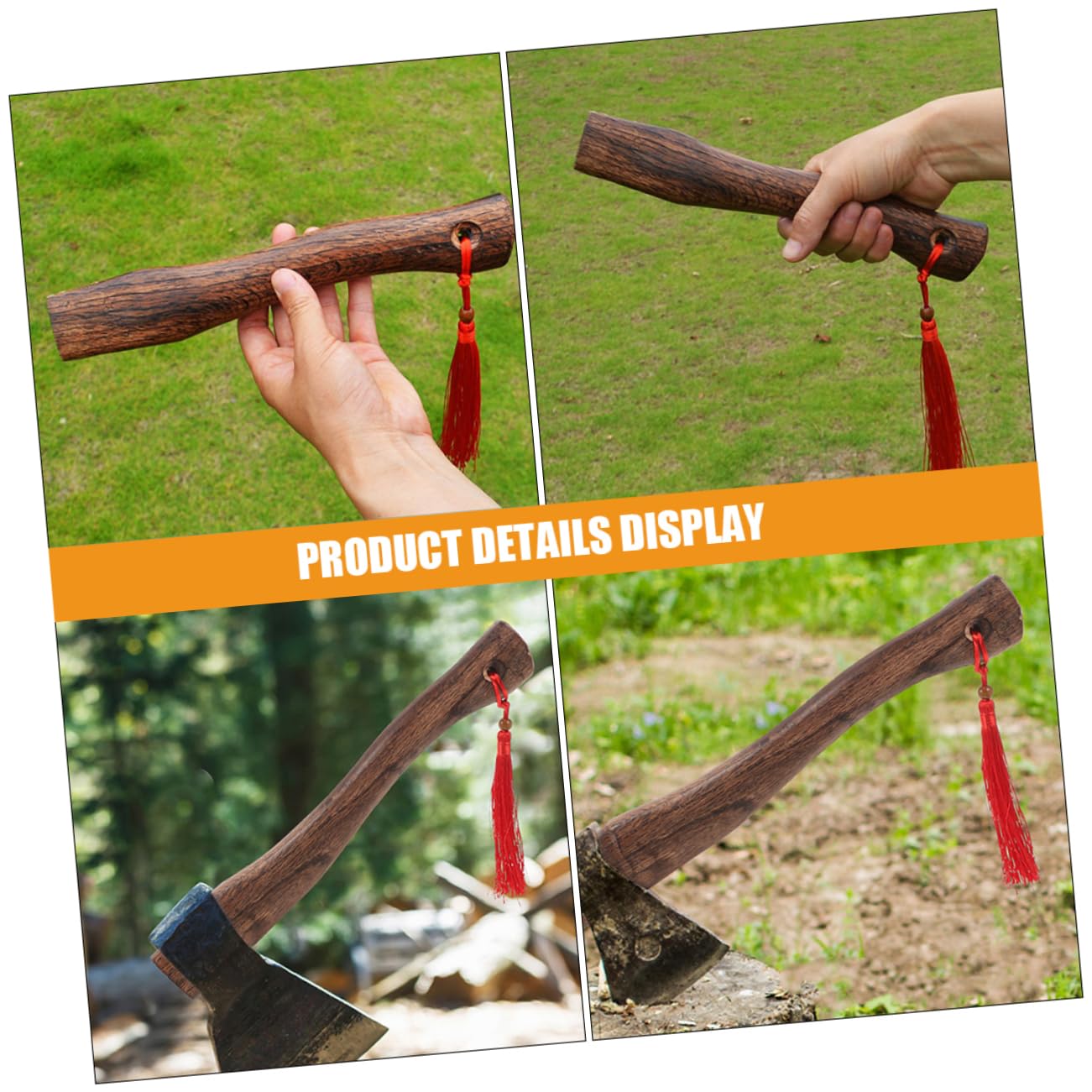 DOITOOL 4piezas Mango De Madera Para De Mango De De Madera De Herramienta De Camping y Jardinería Diseño Ergonómico y Superficie Cómodo