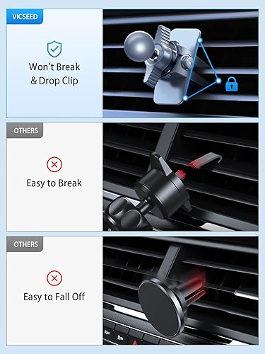 Miniatura 6 de VICSEED Soporte magnético para teléfono MagSafe potencia magnética mejorada Soporte magnético de teléfono para ventilación de coche 360 Soporte
