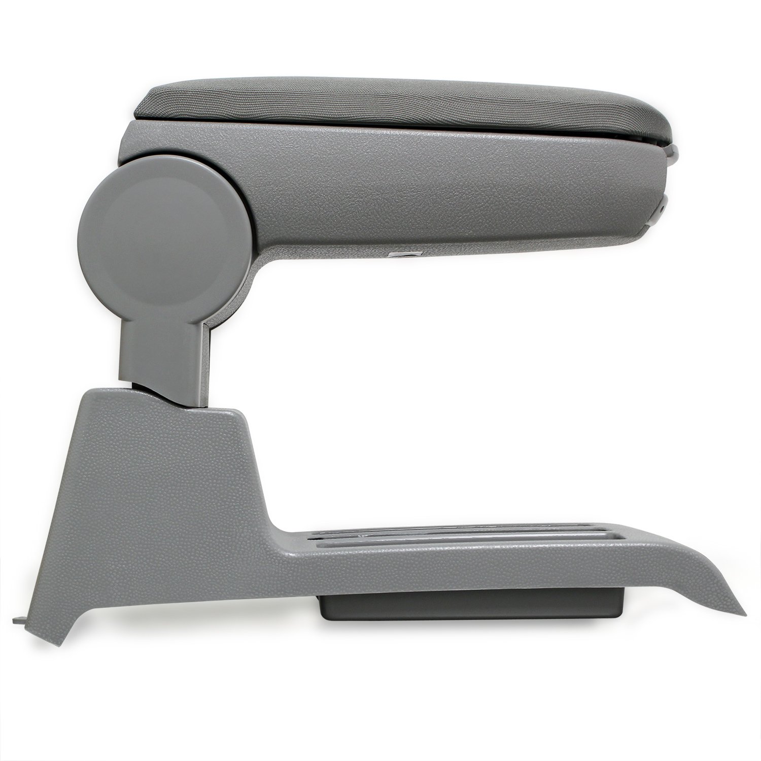 pro.tec Reposabrazos Central - apoyabrazos con Compartimento - tapizado - Tela - Gris